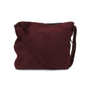 DIMONI Wine Suede Hobo With Convertible Buckle On Strap
